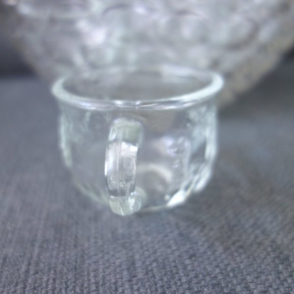 Glass Punch Bowl Set with 11 Glasses - Picture 4 of 15